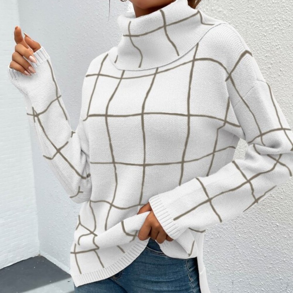 ON THE GRID TURTLENECK SWEATER - Picture 3 of 8